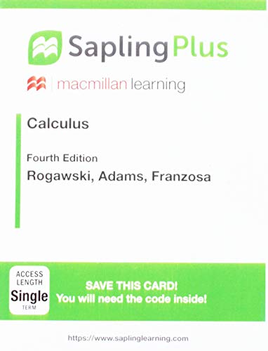 Book cover for Saplingplus for Calculus: Late Transcendentals (Single Term Access)