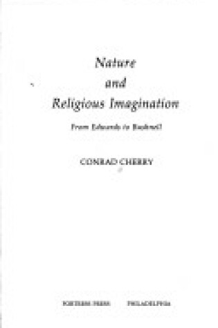 Cover of Nature and Religious Imagination from Edwards to Bushnell