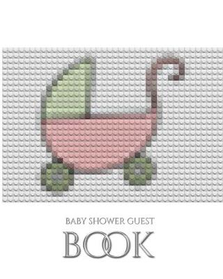 Book cover for Baby Shower themed stroller blank page Guest Book