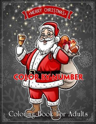 Book cover for Merry Christmas Color By Number Coloring Book For Adults