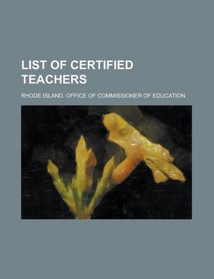 Book cover for List of Certified Teachers