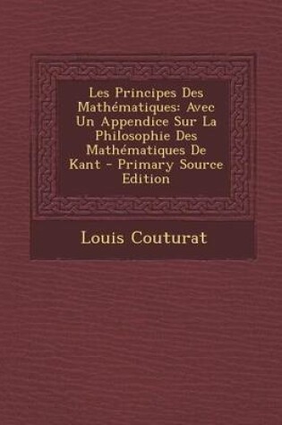 Cover of Les Principes Des Mathematiques