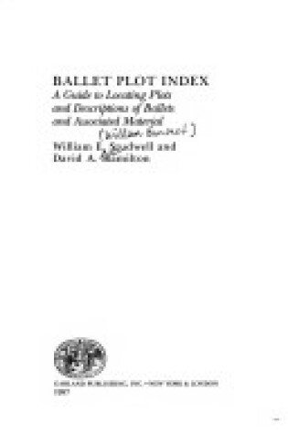 Cover of Ballet Plot Index a Guide