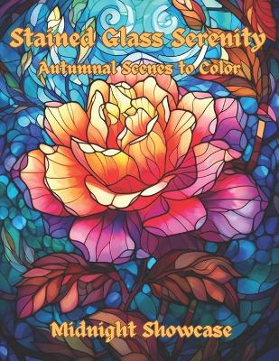 Book cover for Stained Glass Serenity Autumnal Scenes to Color