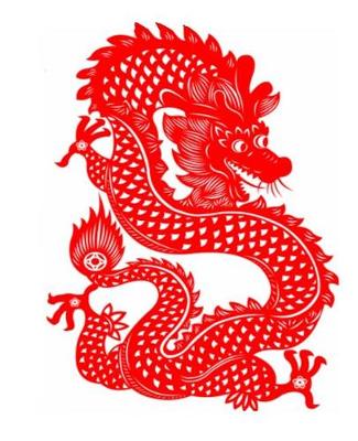 Cover of Year of the Dragon Chinese Zodiac Symbolism School Composition Book 130 Pages