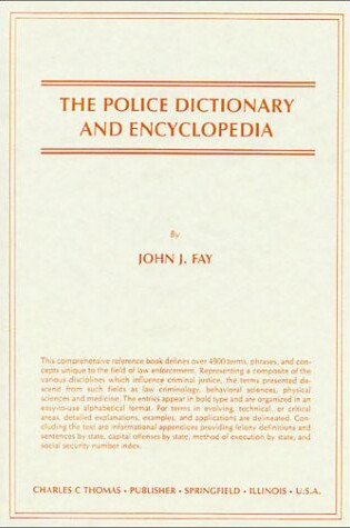 Cover of The Police Dictionary and Encyclopedia