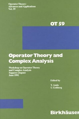 Cover of Operator Theory and Copmlex Analysis