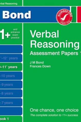 Cover of Bond Assessment Papers Verbal Reasoning 10-11+ Yrs Book 1