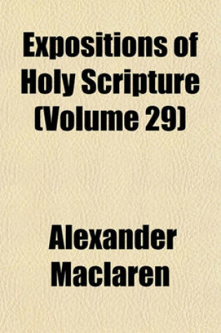 Cover of Expositions of Holy Scripture (Volume 29)