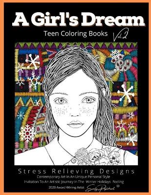 Book cover for A Girls Dream Teen Coloring Books