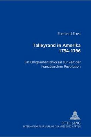 Cover of Talleyrand in Amerika 1794-1796