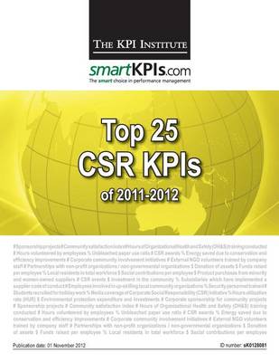 Book cover for Top 25 CSR KPIs of 2011-2012