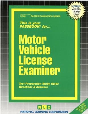 Book cover for Motor Vehicle License Examiner