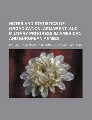 Book cover for Notes and Statistics of Organization, Armament, and Military Progress Im American and European Armies