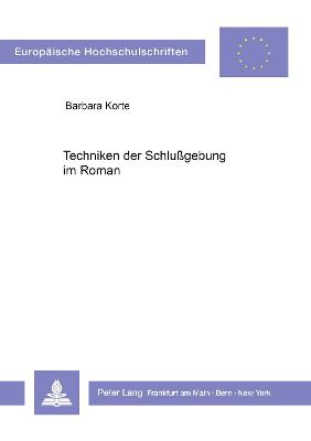 Cover of Techniken Der Schlussgebung Im Roman