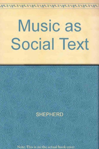 Book cover for Music as Social Text