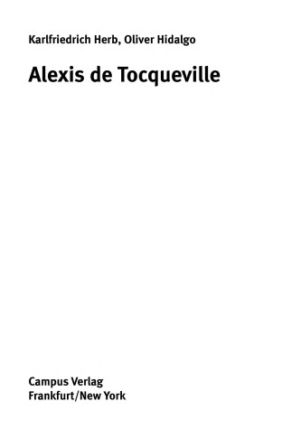 Book cover for Alexis de Tocqueville Alexis de Tocqueville