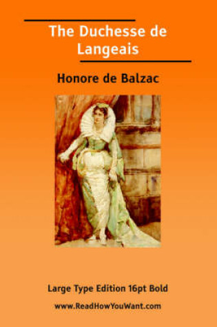 Cover of Duchesse de Langeais, the (Large Print)