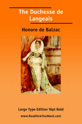 Book cover for Duchesse de Langeais, the (Large Print)