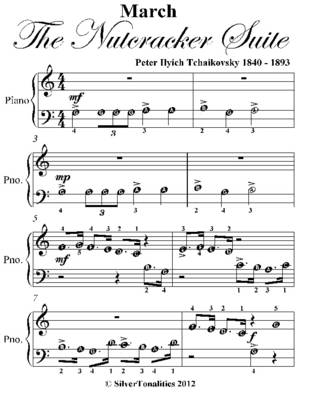 Book cover for March the Nutcracker Suite Beginner Piano Sheet Music