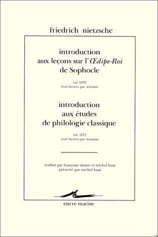 Cover of Introduction Aux Lecons Sur l'Oedipe-Roi de Sophocle