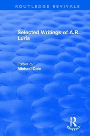 Cover of Selected Writings of A.R. Luria