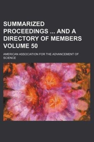 Cover of Summarized Proceedings and a Directory of Members Volume 50