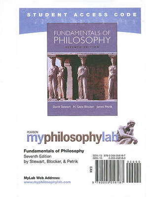 Book cover for MyLab Philosophy -- Standalone Access Card -- for Fundamentals of Philosophy