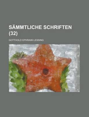 Book cover for Sammtliche Schriften (32 )