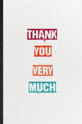 Book cover for Thank You Very Much