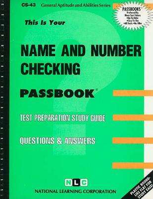 Book cover for NAME AND NUMBER CHECKING