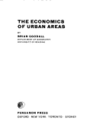 Cover of The Economics of Urban Areas