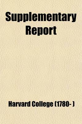 Book cover for Supplementary Report; Twentieth Anniversary Celebration