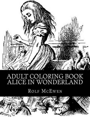 Book cover for Adult Coloring Book: Alice in Wonderland