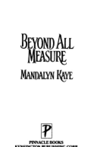 Cover of Beyond All Measure