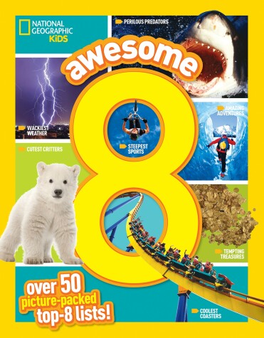 Book cover for Awesome 8 Over 50 Picture-Packed Top 8 Lists