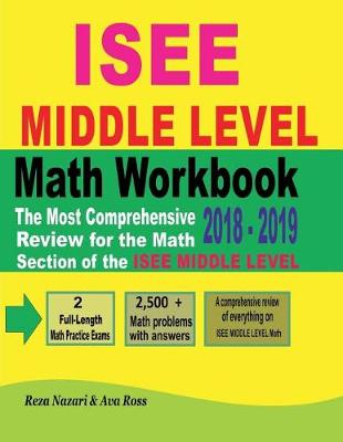 Book cover for ISEE Middle Level Math Workbook 2018 - 2019