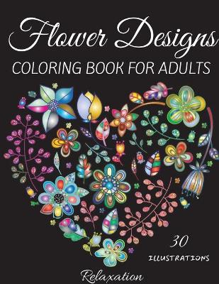 Book cover for Flower Designs Coloring Book