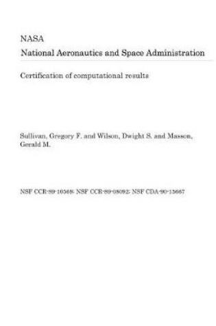 Cover of Certification of Computational Results