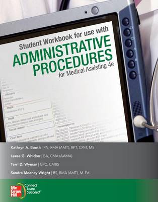 Book cover for Student Workbook for Use with Administrative Procedures for Medical Assisting