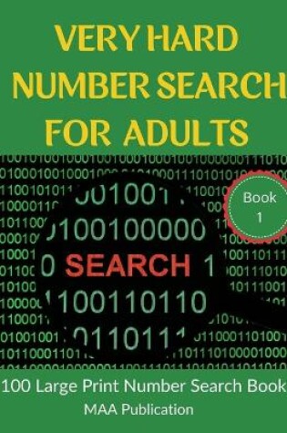 Cover of Very Hard Number Search For Adults book 1