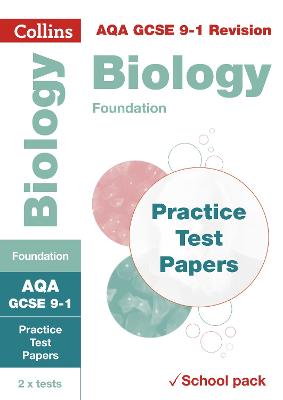 Book cover for AQA GCSE 9-1 Biology Foundation Practice Test Papers