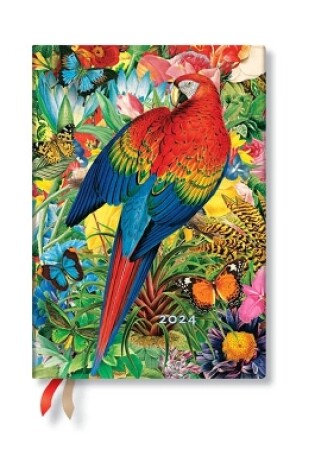 Cover of Tropical Garden (Nature Montages) Midi Vertical 12-month Dayplanner 2024 (Elastic Band Closure)