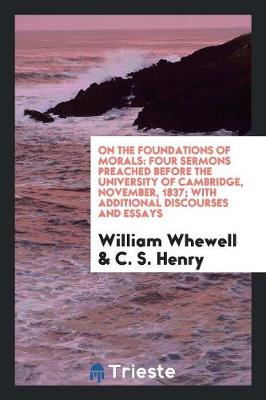 Book cover for On the Foundations of Morals