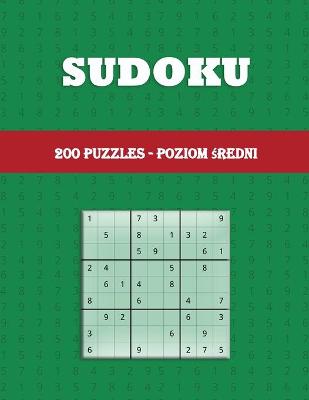 Book cover for Sudoku 200 PUZZLES - poziom średni