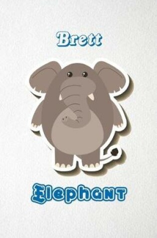 Cover of Brett Elephant A5 Lined Notebook 110 Pages