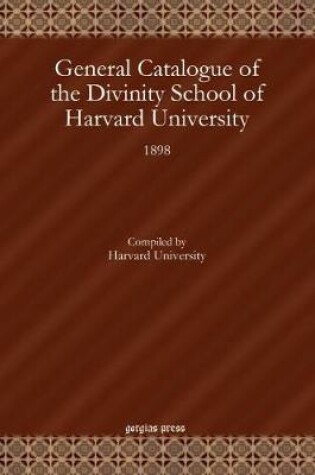 Cover of General Catalogue of the Divinity School of Harvard University