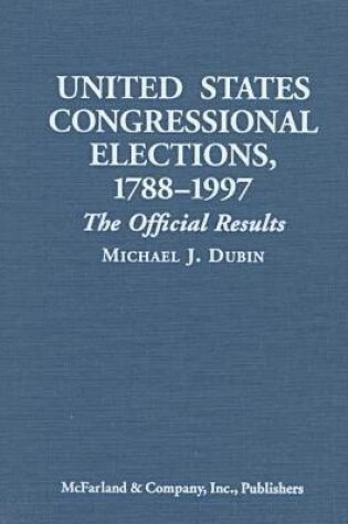 Cover of United States Congressional Elections, 1788-1994