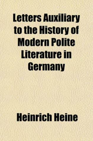 Cover of Letters Auxiliary to the History of Modern Polite Literature in Germany