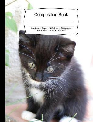 Book cover for Cat Composition Notebook, 4x4 Graph Paper